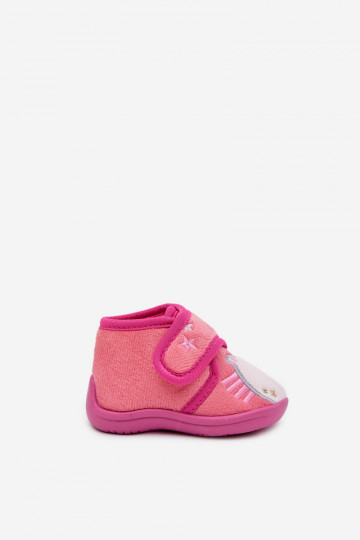 Pantofole rosa per bambini con velcro "Jeselle" 2