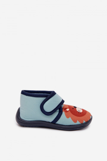 Pantofole blu per bambini con velcro "Katline" 2