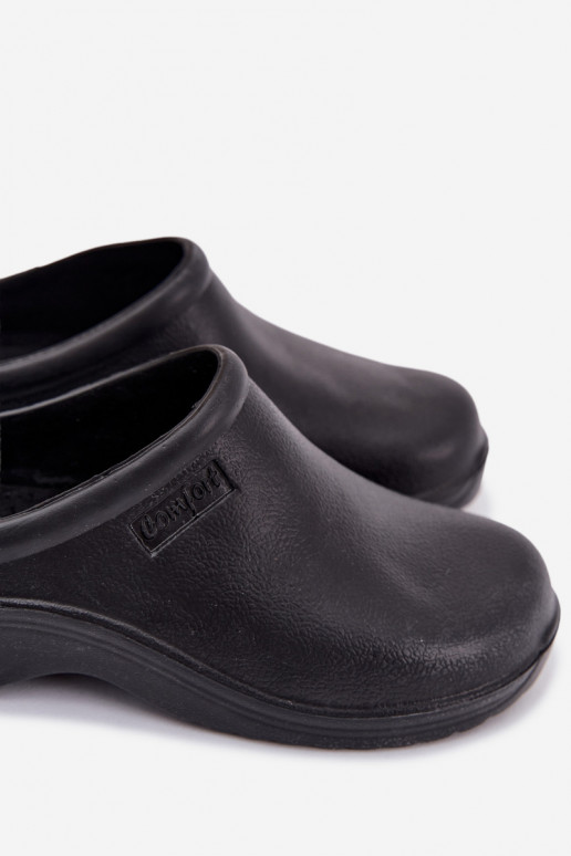 Pantofole leggere Pantofole Zoccoli Deveschio colore nero Sorvian