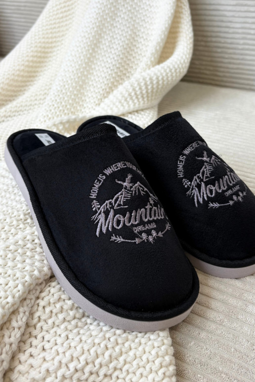 Pantofole nere nere "Tiranne"