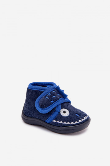 Pantofole blu scuro per bambini con velcro "Jeselle"