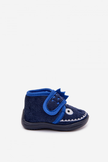 Pantofole blu scuro per bambini con velcro "Jeselle" 2