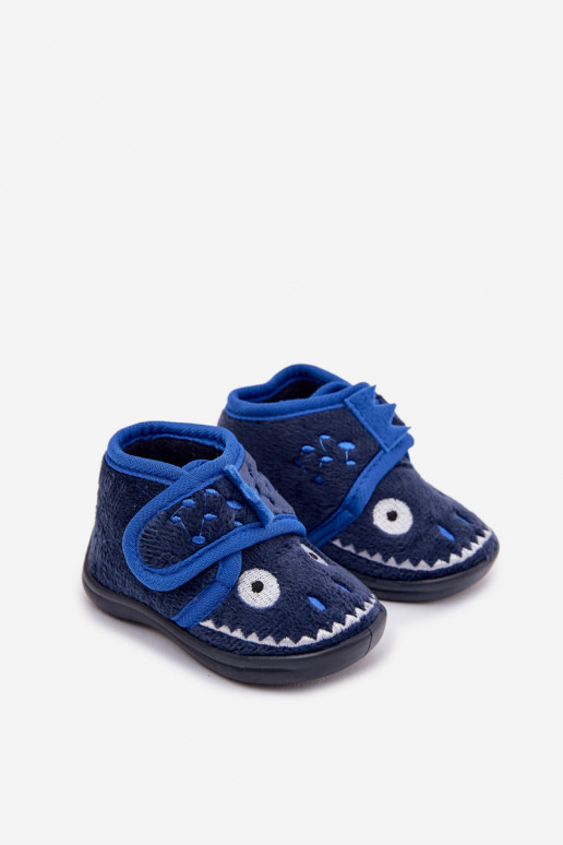 Pantofole blu scuro per bambini con velcro "Jeselle"