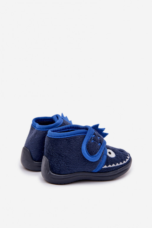 Pantofole blu scuro per bambini con velcro "Jeselle"