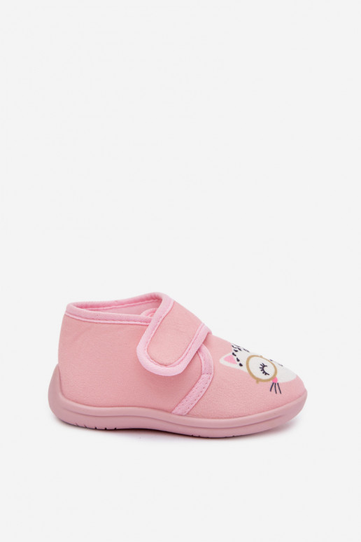 Pantofole rosa per bambini con velcro "Katline"