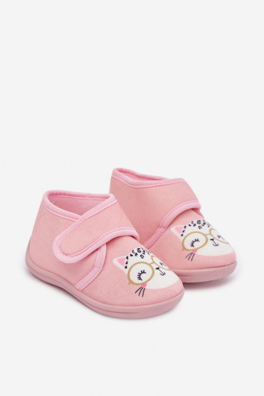Pantofole rosa per bambini con velcro "Katline"
