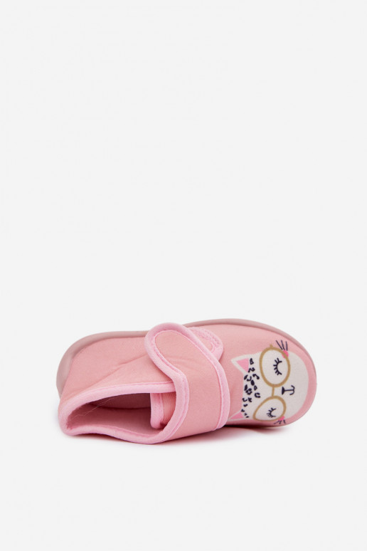 Pantofole rosa per bambini con velcro "Katline"
