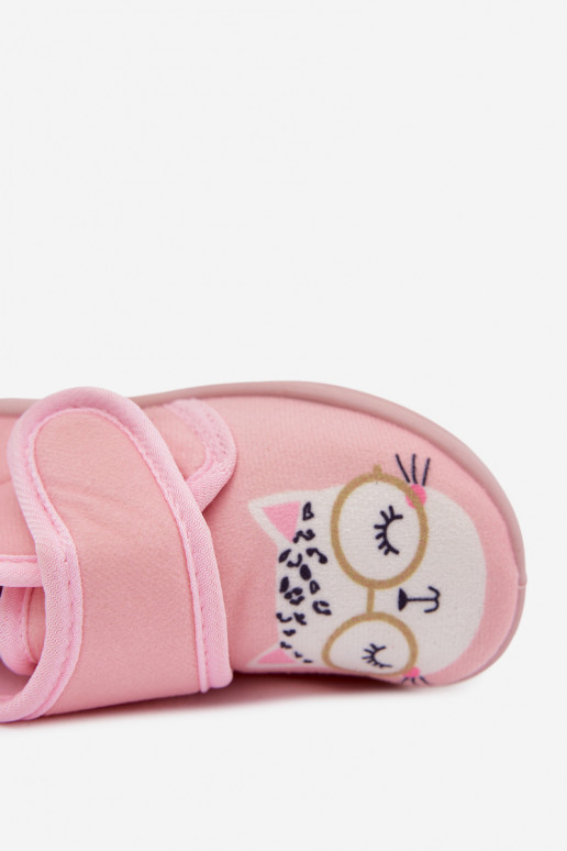 Pantofole rosa per bambini con velcro "Katline"