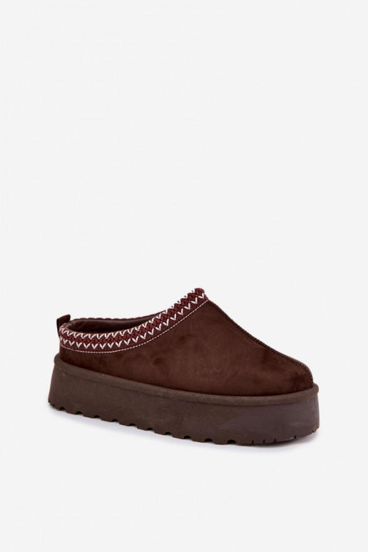 Basso Stivali da neve FemminileHaftem con una piattaforma CzekoladoAe Abilitatorirya