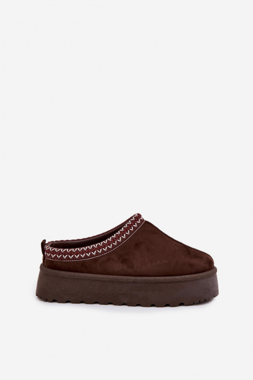 Basso Stivali da neve FemminileHaftem con una piattaforma CzekoladoAe Abilitatorirya