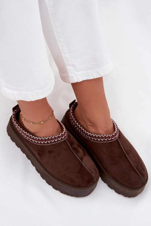 Basso Stivali da neve FemminileHaftem con una piattaforma CzekoladoAe Abilitatorirya