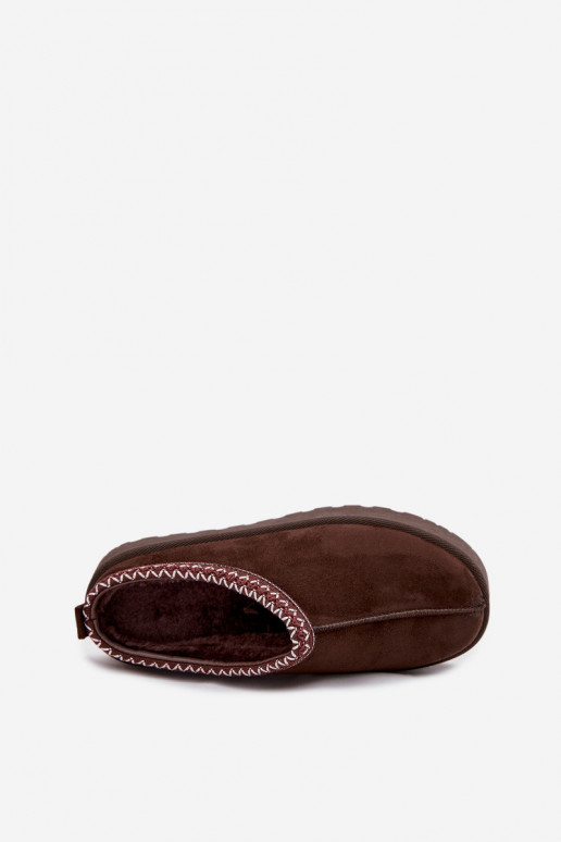 Basso Stivali da neve FemminileHaftem con una piattaforma CzekoladoAe Abilitatorirya