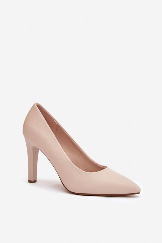 scarpe col tacco alto Eko Pelle Sergio Leone 1446 colore avorio