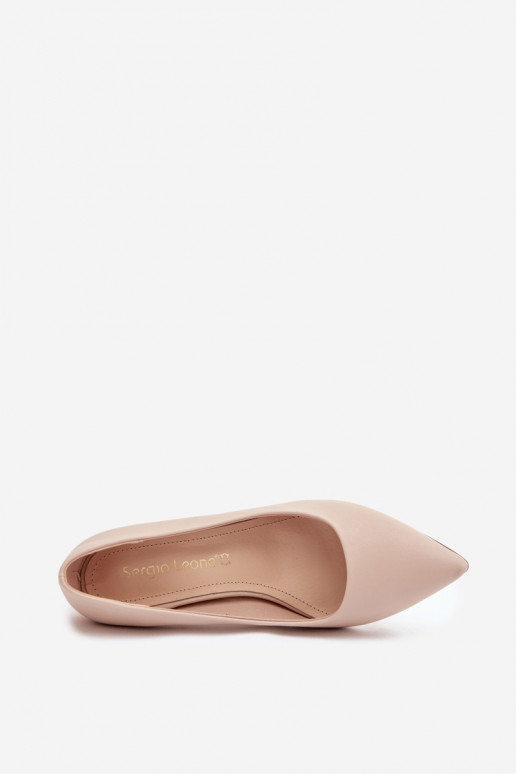 scarpe col tacco alto Eko Pelle Sergio Leone 1446 colore avorio