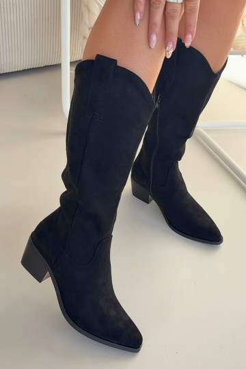 Stivali alti da donna in stile cowboy neri Jazelle 2