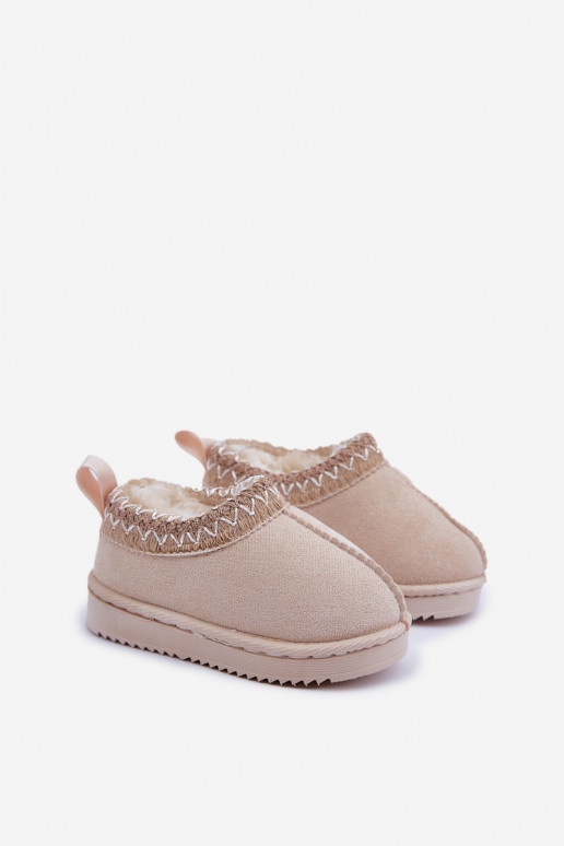 Stivali da neve Stivali Infantile con una piattaforma riscaldamento con pelliccia all interno colore avorio Vilabria