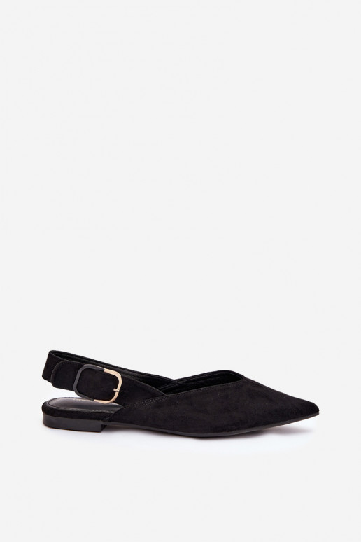 Ballerine Femminile con fibbie colore nero Tanelia
