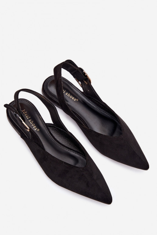 Ballerine Femminile con fibbie colore nero Tanelia