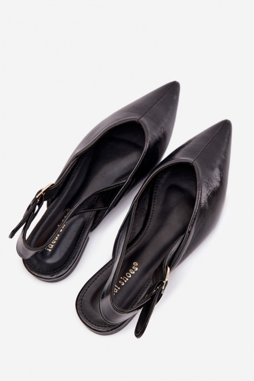 Ballerine laccate con fibbie colore nero Rinalle