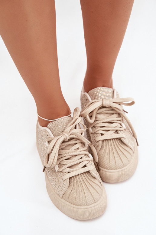 Decorato Scarpe modello sneakers Femminile beige Calissea