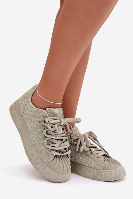 Decorato Scarpe modello sneakers Femminile colore verde Calissea