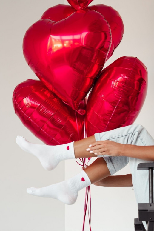 Calzini Femminile Drobne Serduszko Colore bianco