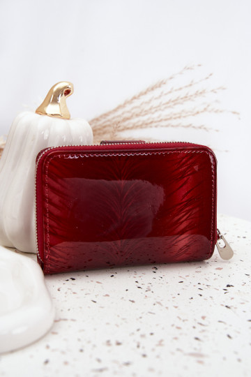 Portafoglio lucido da donna con glitter rosso Luretta 2