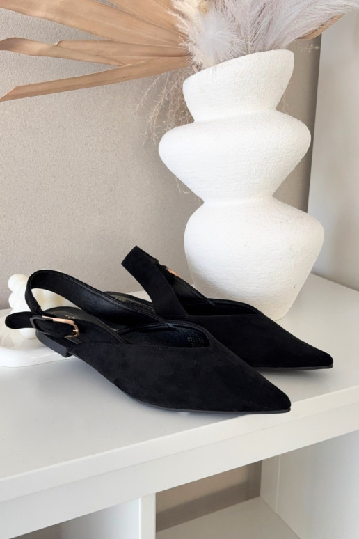 Ballerine Femminile con fibbie colore nero Tanelia