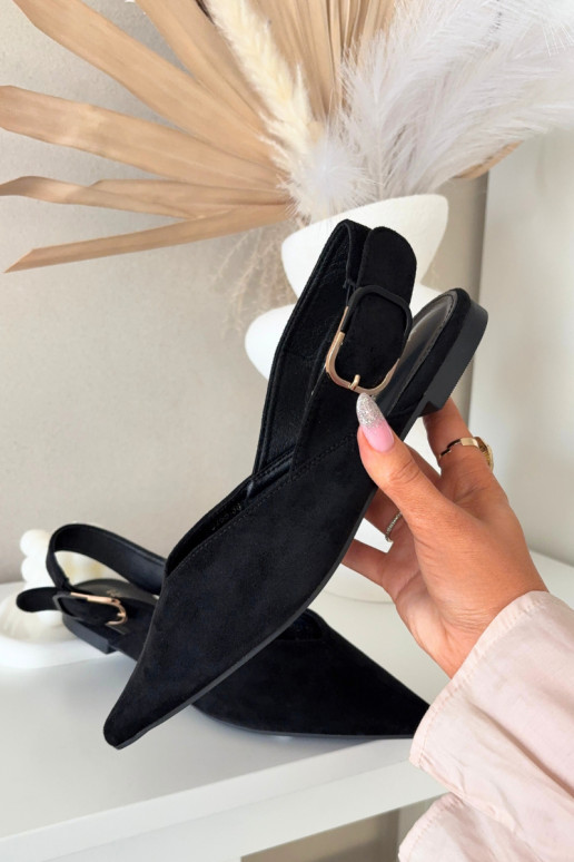 Ballerine Femminile con fibbie colore nero Tanelia