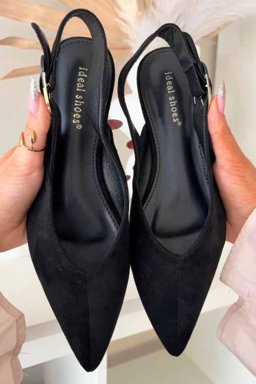 Ballerine Femminile con fibbie colore nero Tanelia