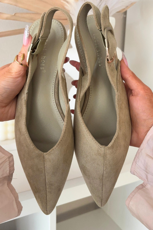 Ballerine Femminile con fibbie colore verde Tanelia