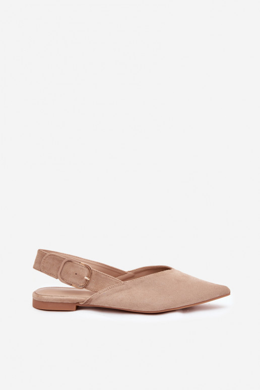 Ballerine Femminile con fibbie beige Tanelia