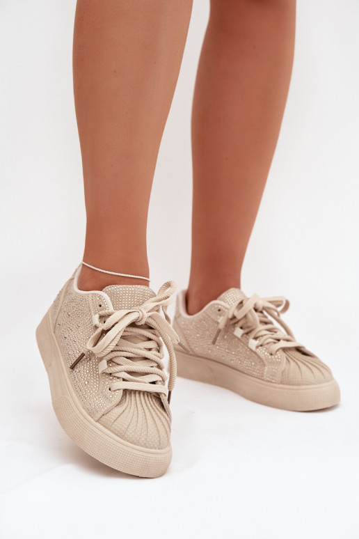 Decorato Scarpe modello sneakers Femminile beige Calissea