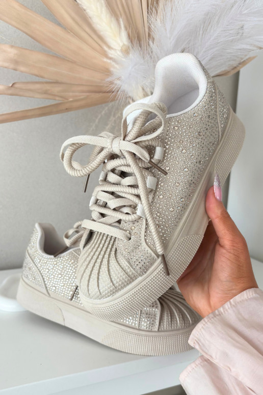 Decorato Scarpe modello sneakers Femminile beige Calissea