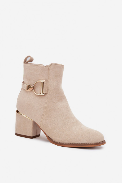 riscaldamento Stivali da donna Ze colore doratomi Elementami colore avorio Ambrine