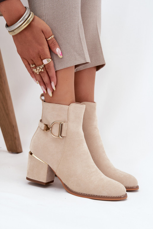 riscaldamento Stivali da donna Ze colore doratomi Elementami colore avorio Ambrine