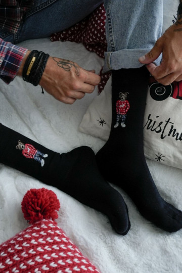 Calzini da uomo Orsi di peluche IN SAeterku colore nero