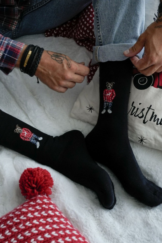 Calzini da uomo Orsi di peluche IN Okularach colore nero