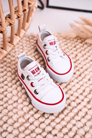 Infantile Elegantello classico scarpe da ginnastica con suola piatta BIG STAR HH374193 Colore bianco 2