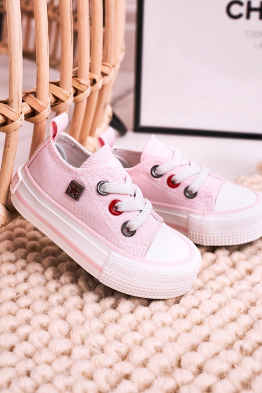 Infantile Elegantello classico scarpe da ginnastica con suola piatta BIG STAR HH374197 colore rosa