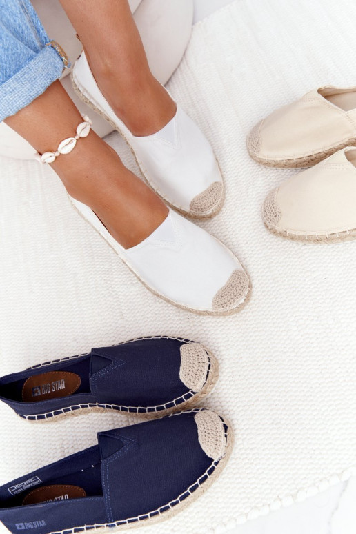 espadrillas Su una suola pinto Big Star HH274493 Colore bianco