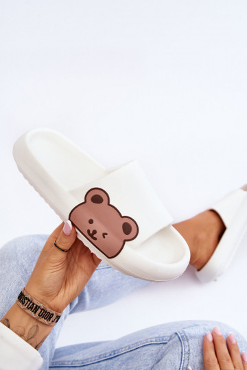 Pantofole leggere con orsetto Colore bianco Parisso 2