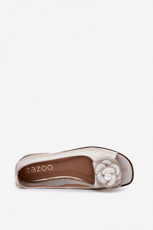 BallerineOdkrytymi Palcami I Un fiore Zazoo 1870 colore dorato Przecierany