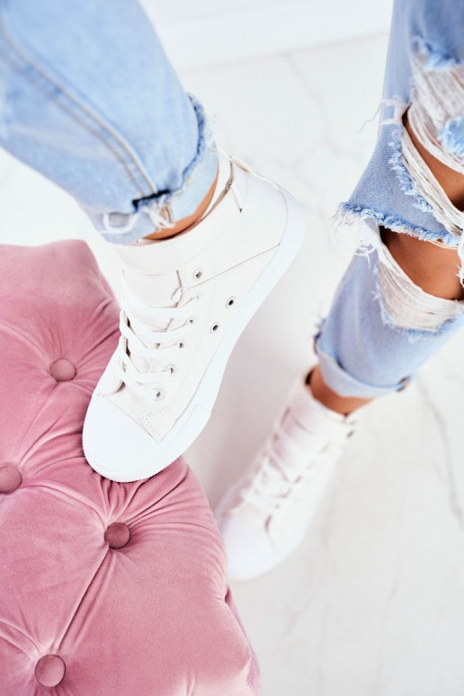 Femminile Pelle scarpe per il tempo libero con suola BIG STAR V274541 Colore bianco