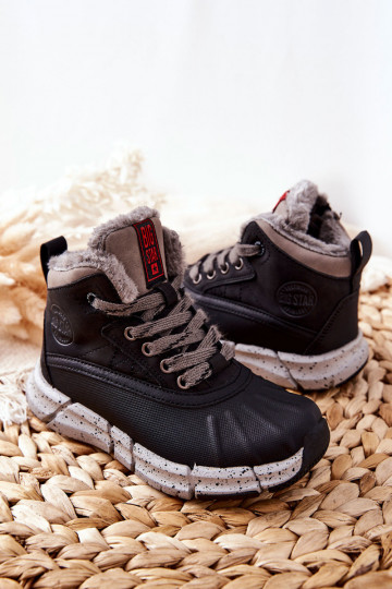 Stivali caldi per bambini Big Star II374074 neri