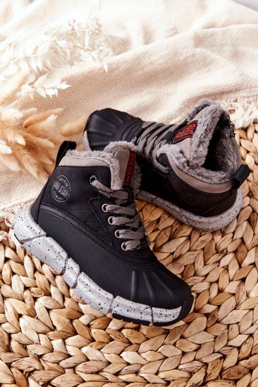 Calde scarpe per bambini Big Star II374074 colore nero