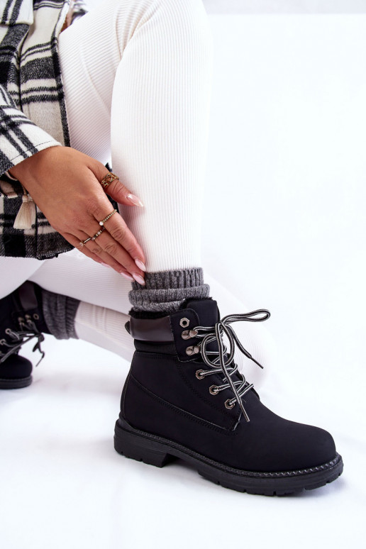 Femminile riscaldamento Stivali scarpe colore nero Lonne