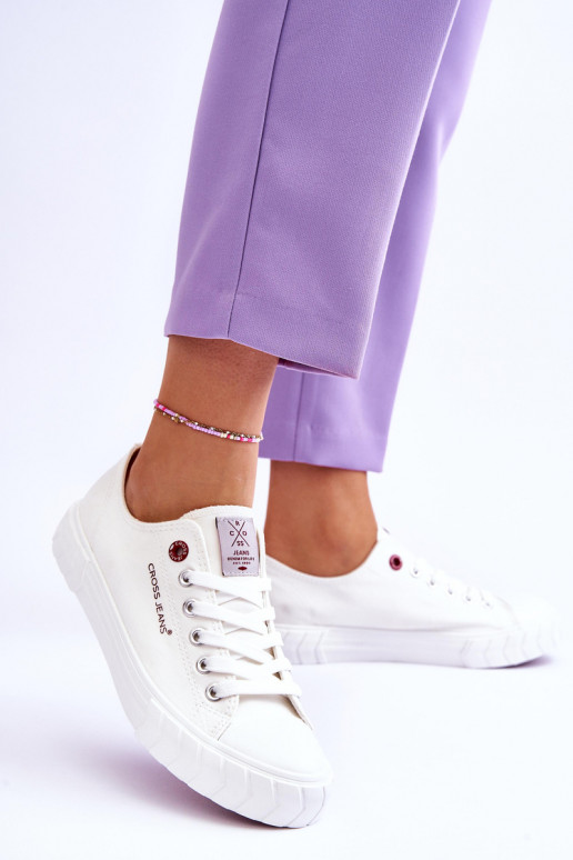 Elegantello classico Scarpe da donna Cross Jeans LL2R4052 Colore bianco