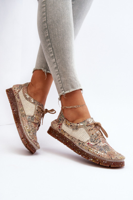 Elegantellato scarpe Femminile Deveciejka 06347-04 beige