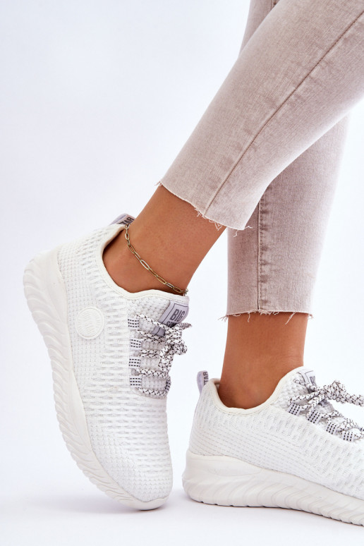 Femminile Stile sportivo scarpe Memory Foam Big Star HH274296 Colore bianco